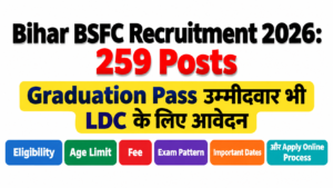 Bihar BSFC Recruitment 2026 259 Posts