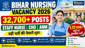 Bihar Nursing Vacancy 2026 Staff Nurse CHO ANM 32700 posts