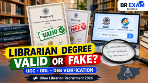 Bihar Librarian Recruitment 2026 degree verification for UGC ODL and DEB recognition