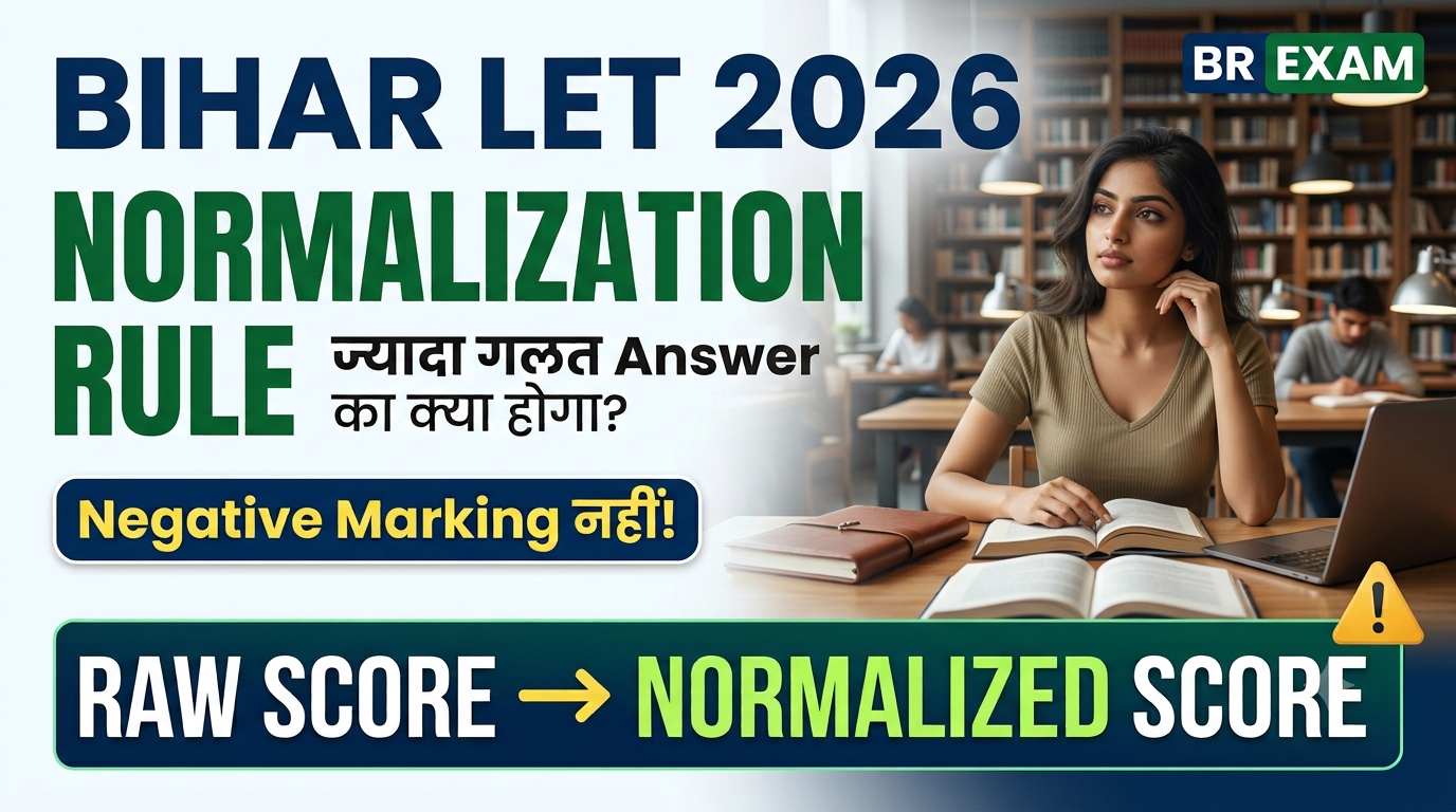 Bihar LET 2026 Normalization Rule Raw Score और Normalized Score