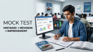 RRB Technician 2026 Mock Test में mistakes का analysis करता student